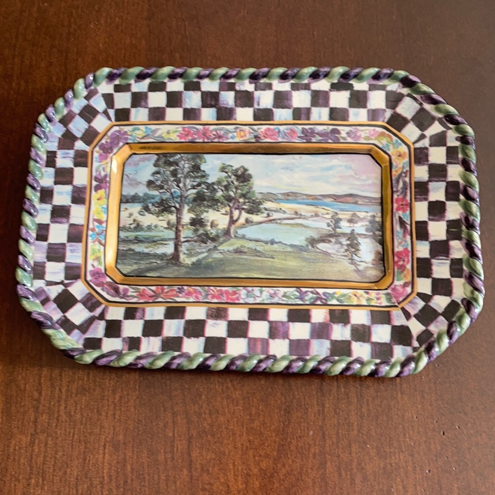 MacKenzie-Childs Maclachlan Small Platter Vintage